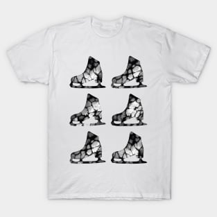 Watercolor Figure Skates (Black) T-Shirt